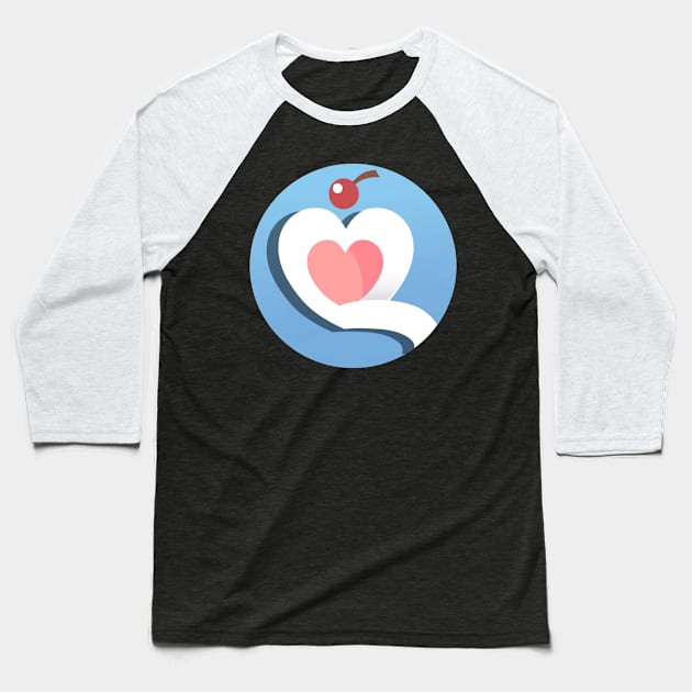 Cupcakes for the Heart Baseball T-Shirt by Phreephur